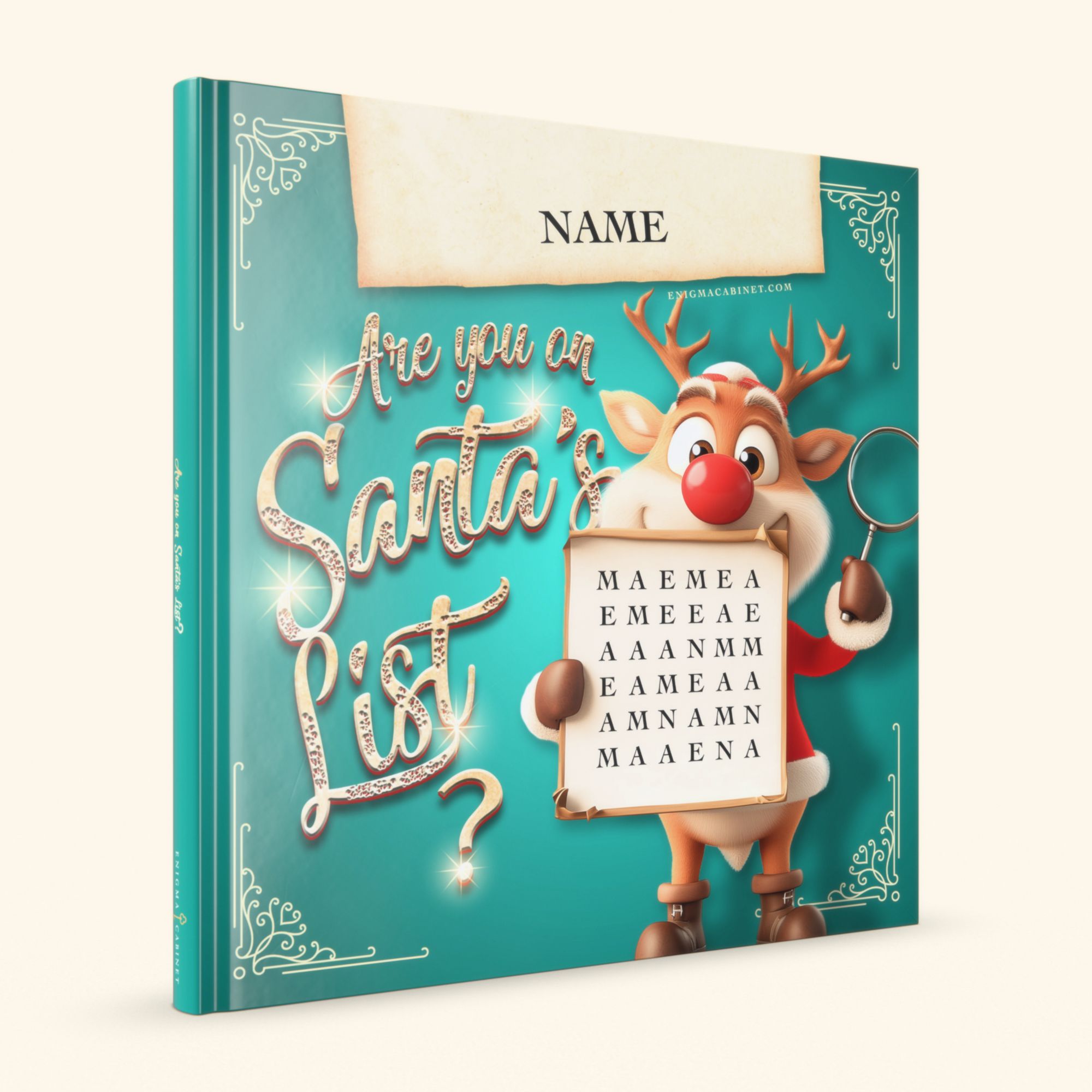 Personalized puzzle book: Santa's List: Rudolph Edition